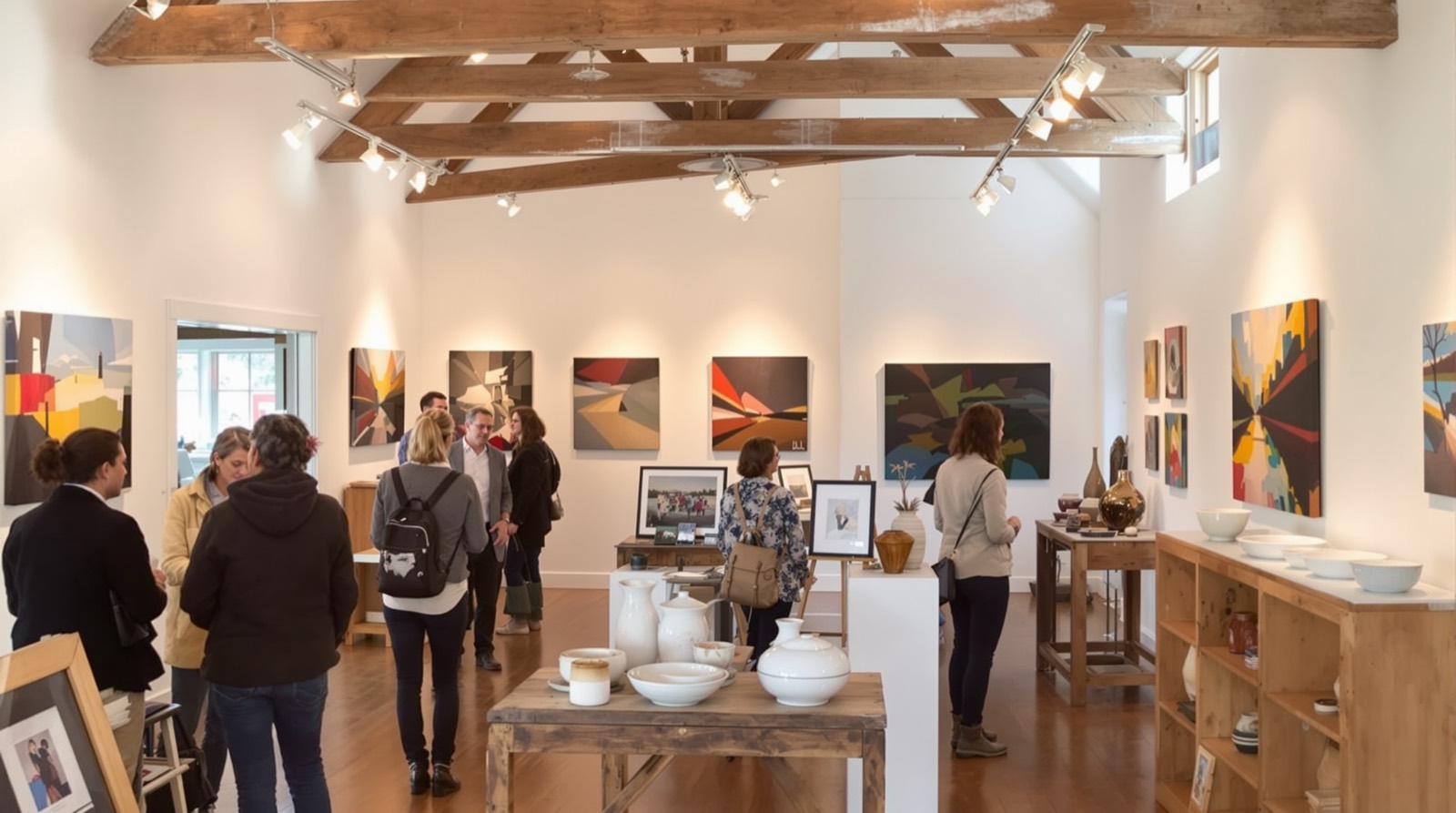 Art gallery in a converted barn in the Monadnock Region