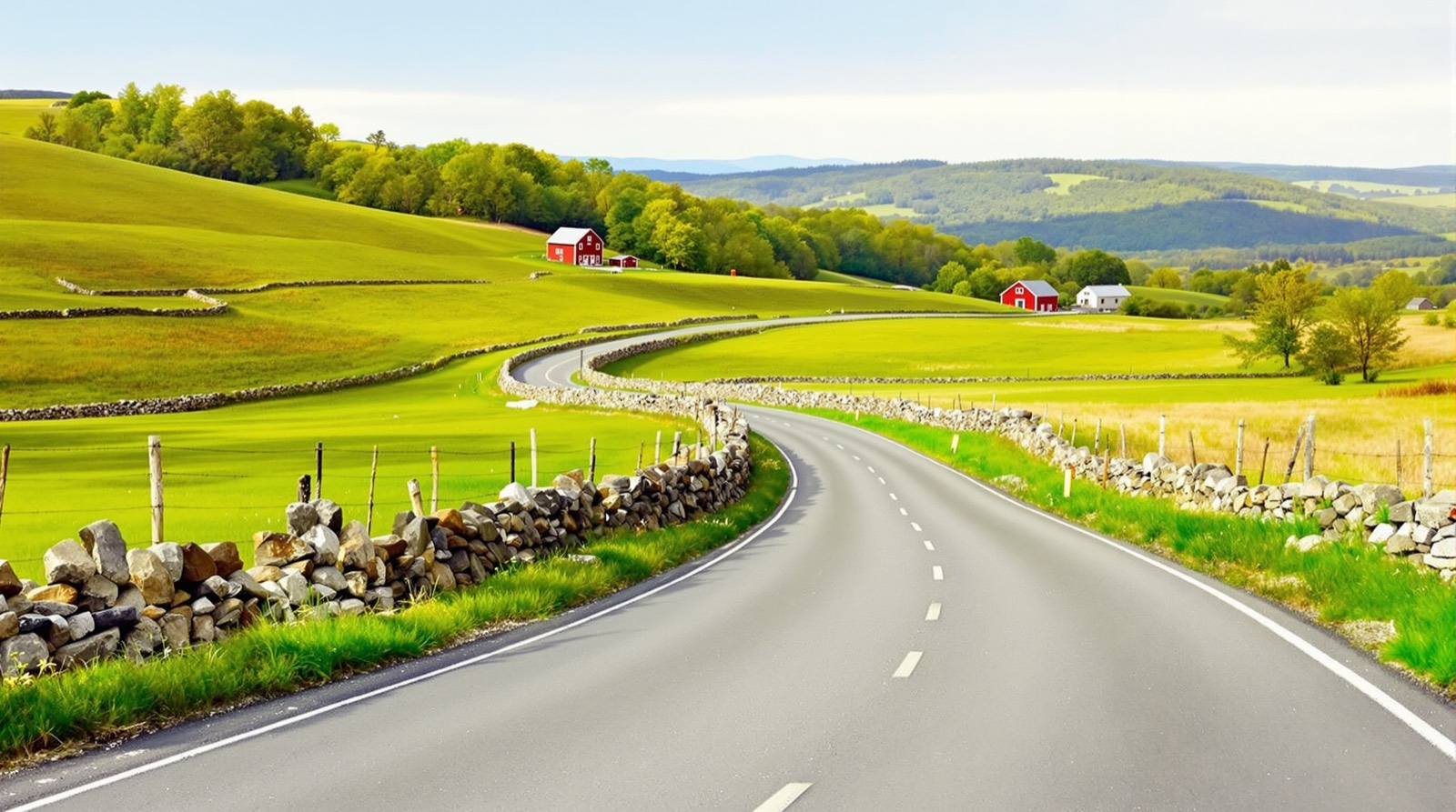 Country road through the Monadnock Region of New Hampshire
